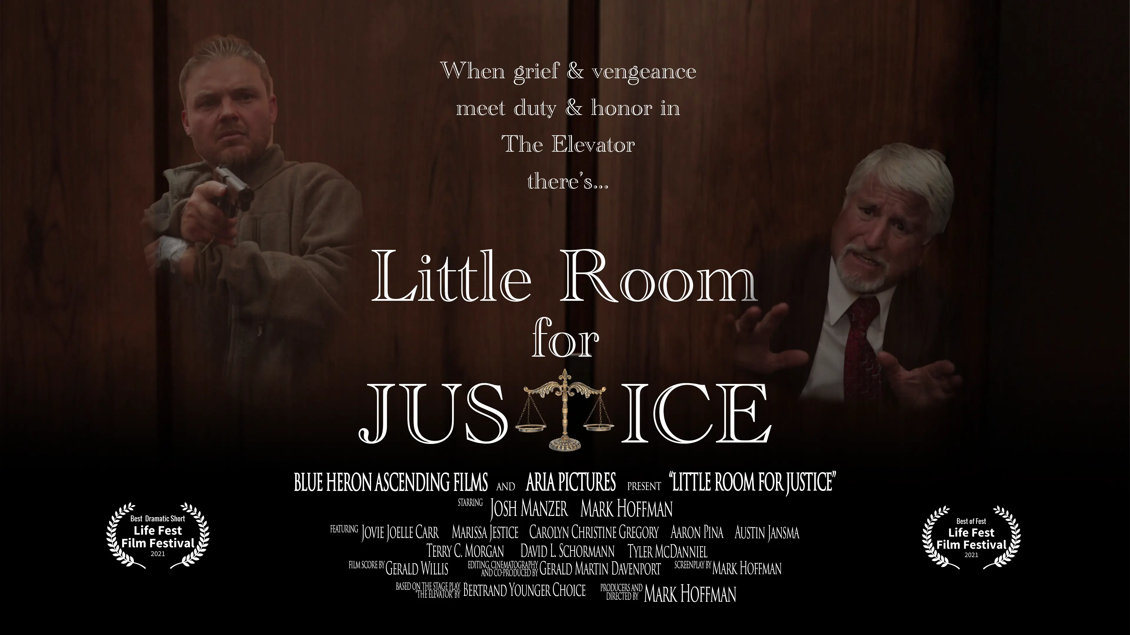 Little Room For Justice (2021) title card for completed film.